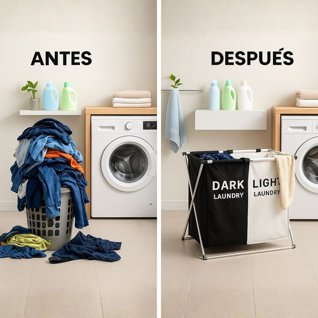 Cesto importado doble, impermeable y plegable