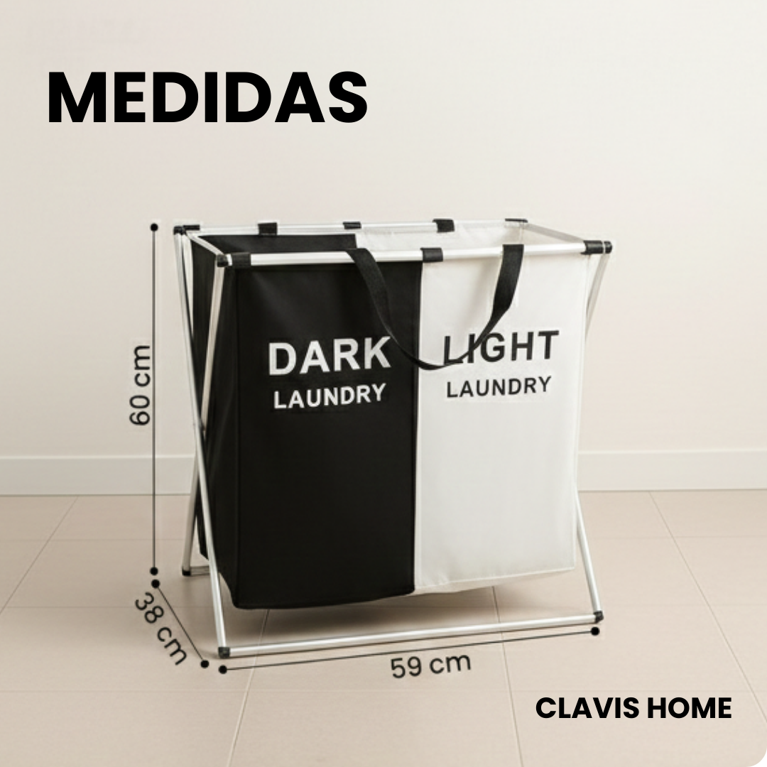 Cesto importado doble, impermeable y plegable